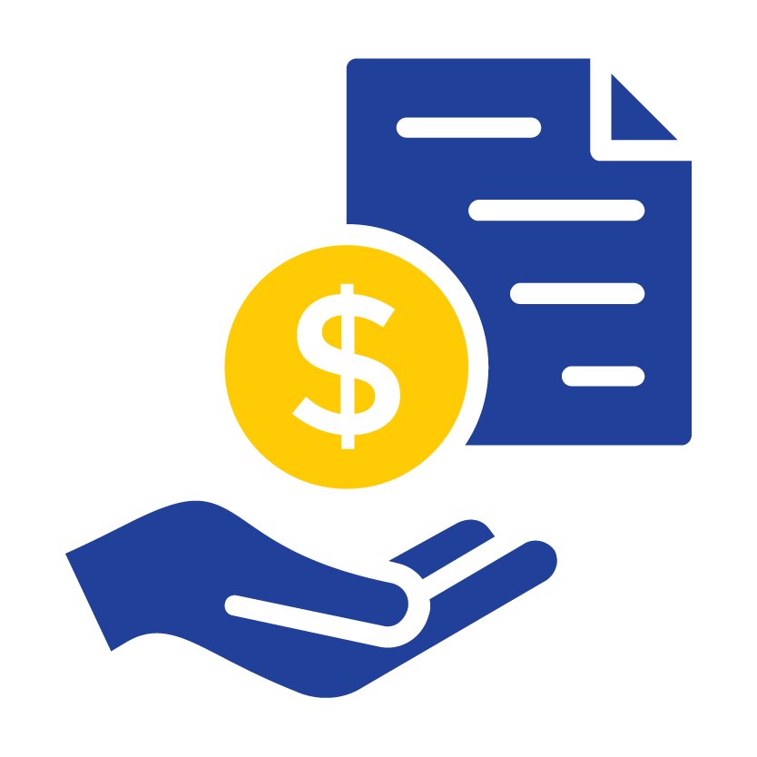 Graph of a hand holding a dollar sign, representing be on your way to a well-paying career